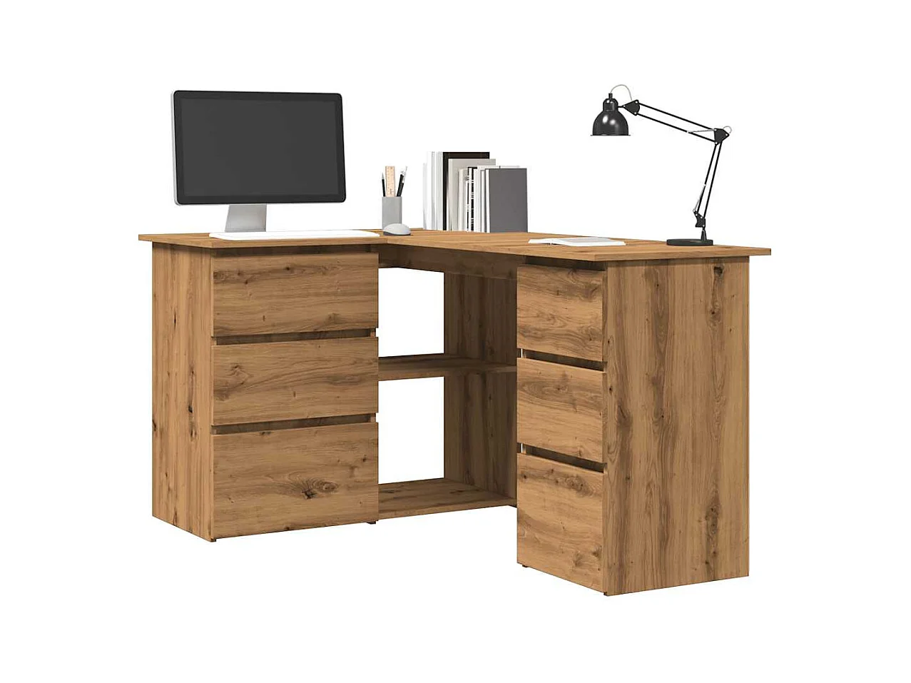 Eckschreibtisch Artisan-Eiche 145x100x76 cm Holzwerkstoff