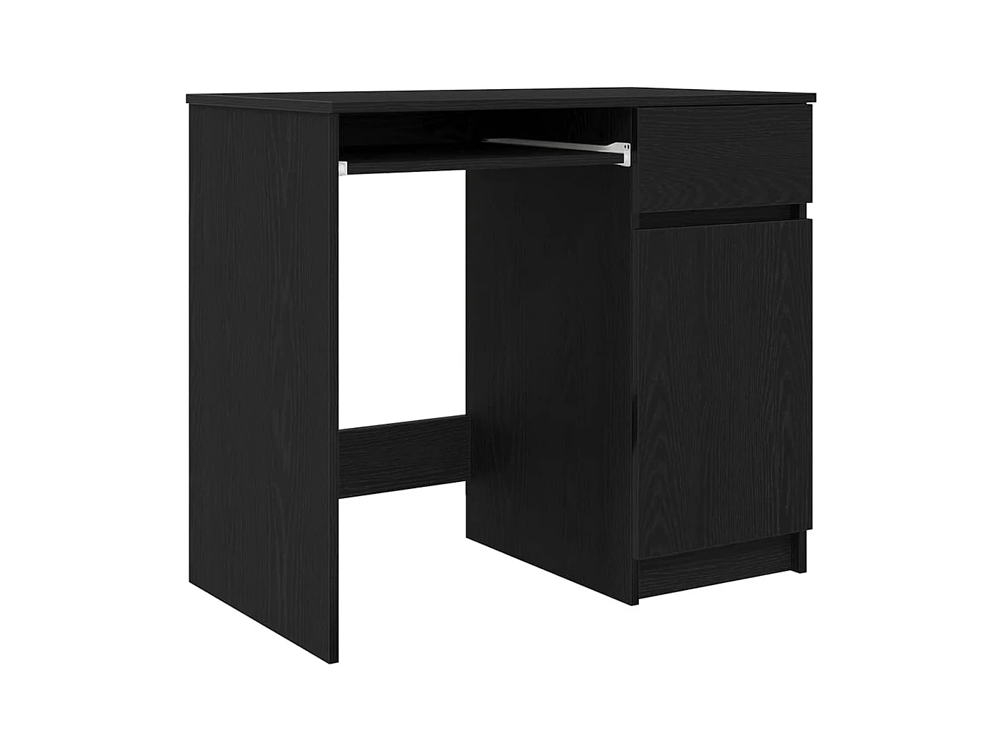 Bureau 86x49x76 cm spaanplaat zwart eikenkleurig