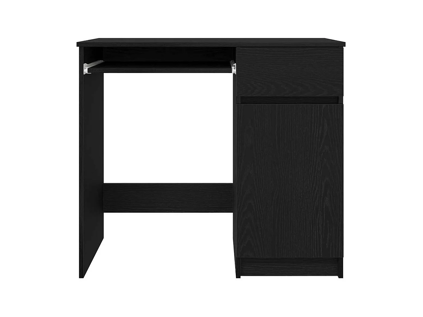 Bureau 86x49x76 cm spaanplaat zwart eikenkleurig