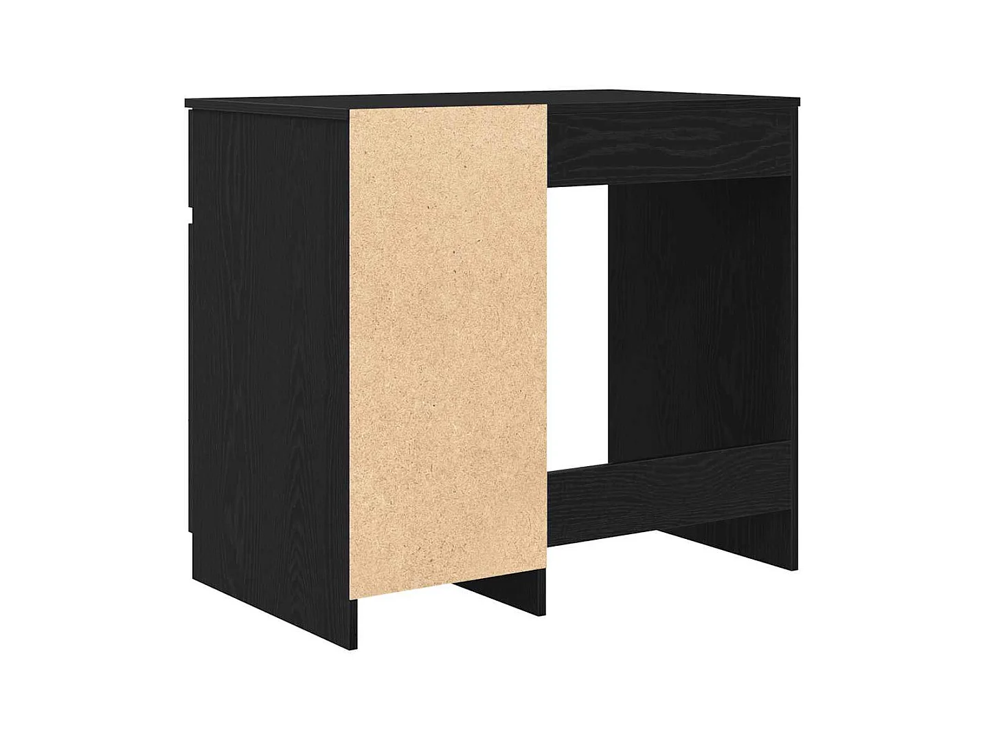 Bureau 86x49x76 cm spaanplaat zwart eikenkleurig