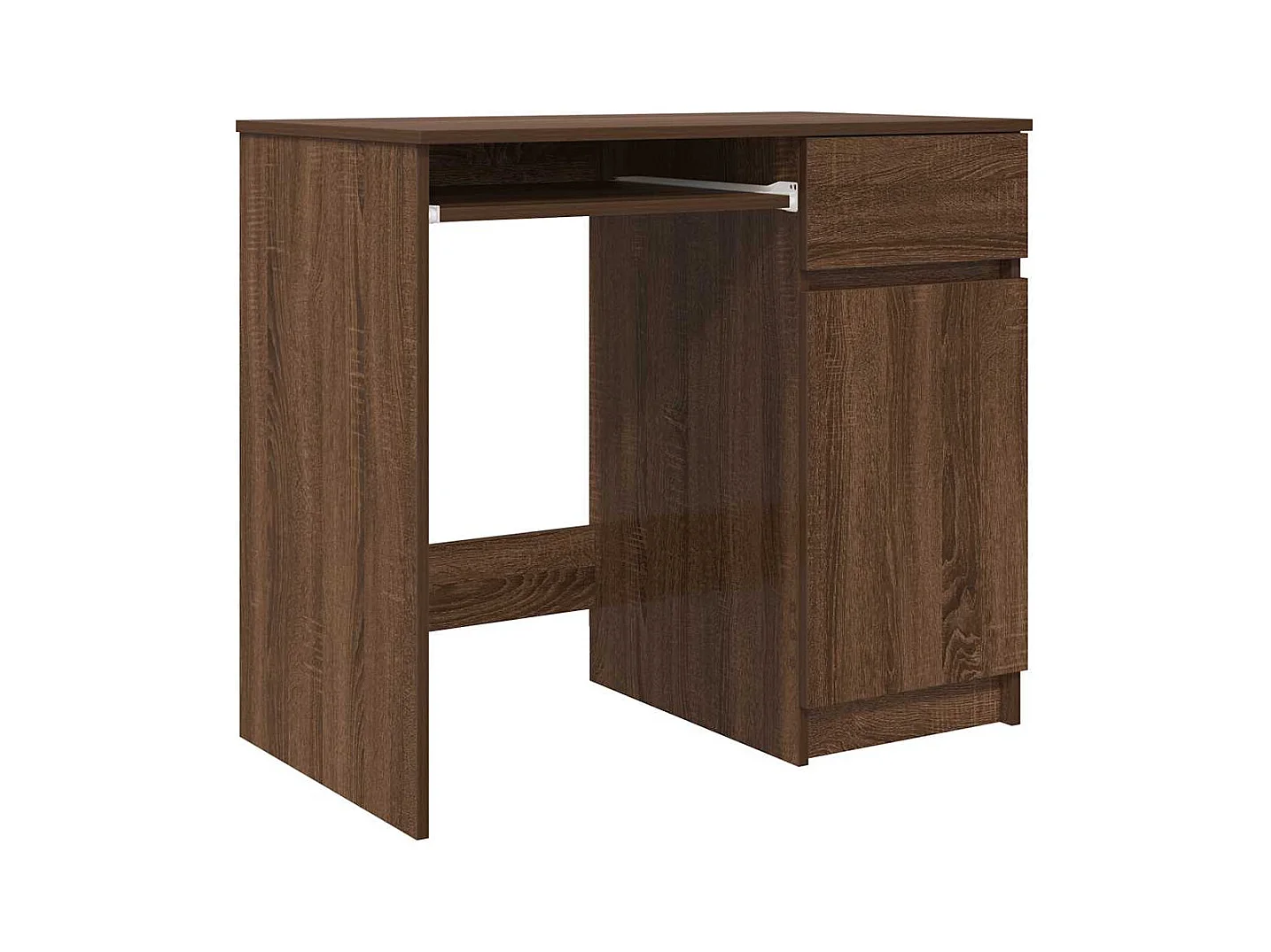 Scrivania Rovere Marrone 86x49x76 cm in Legno Multistrato