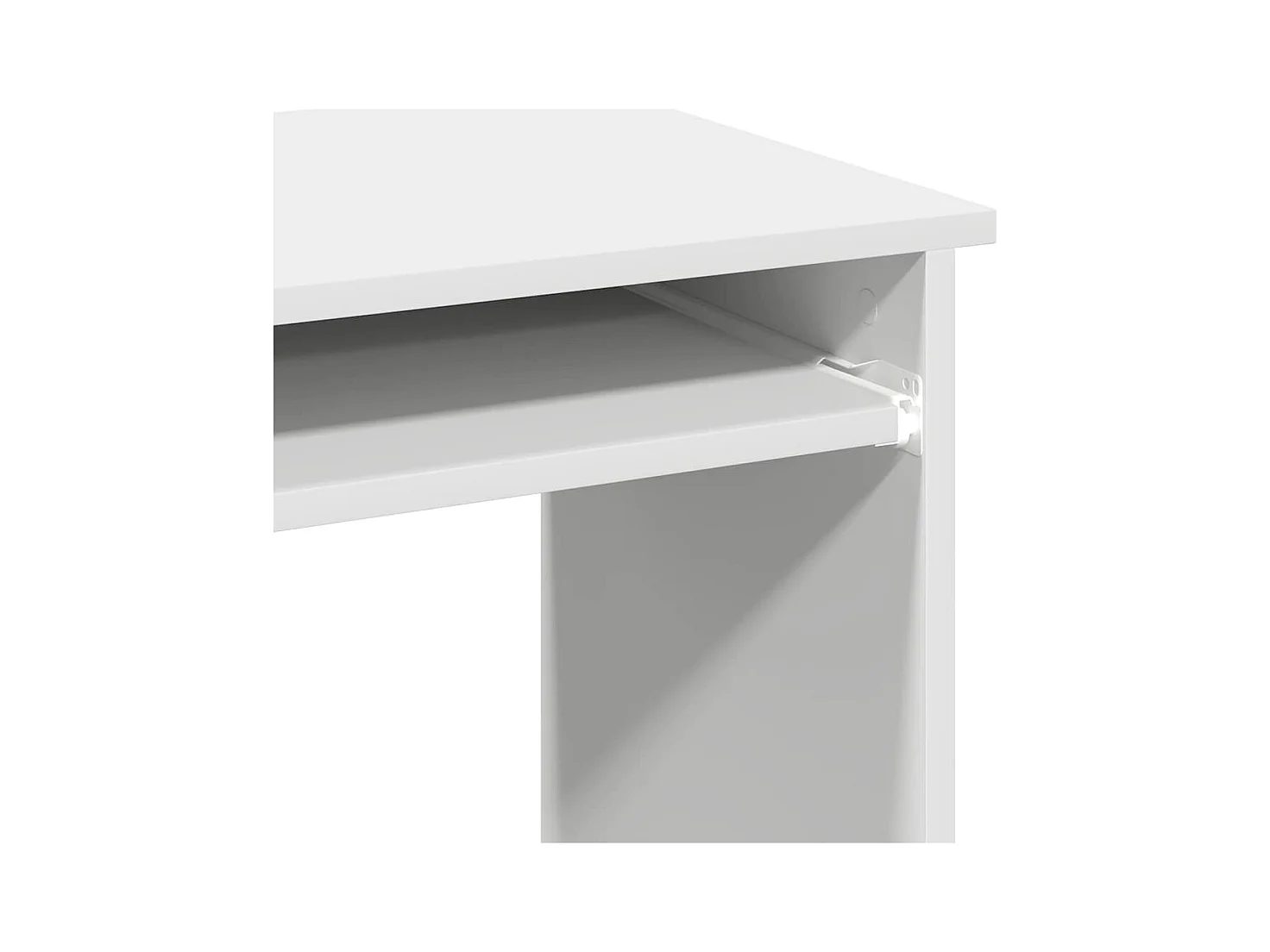 Bureau avec étagères blanc 84x40x78 cm bois d'ingénierie