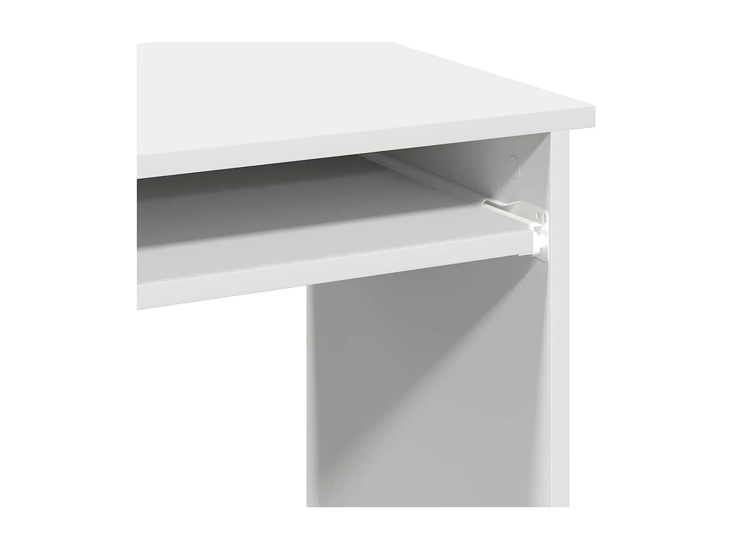 Bureau avec étagères blanc 84x40x78 cm bois d'ingénierie