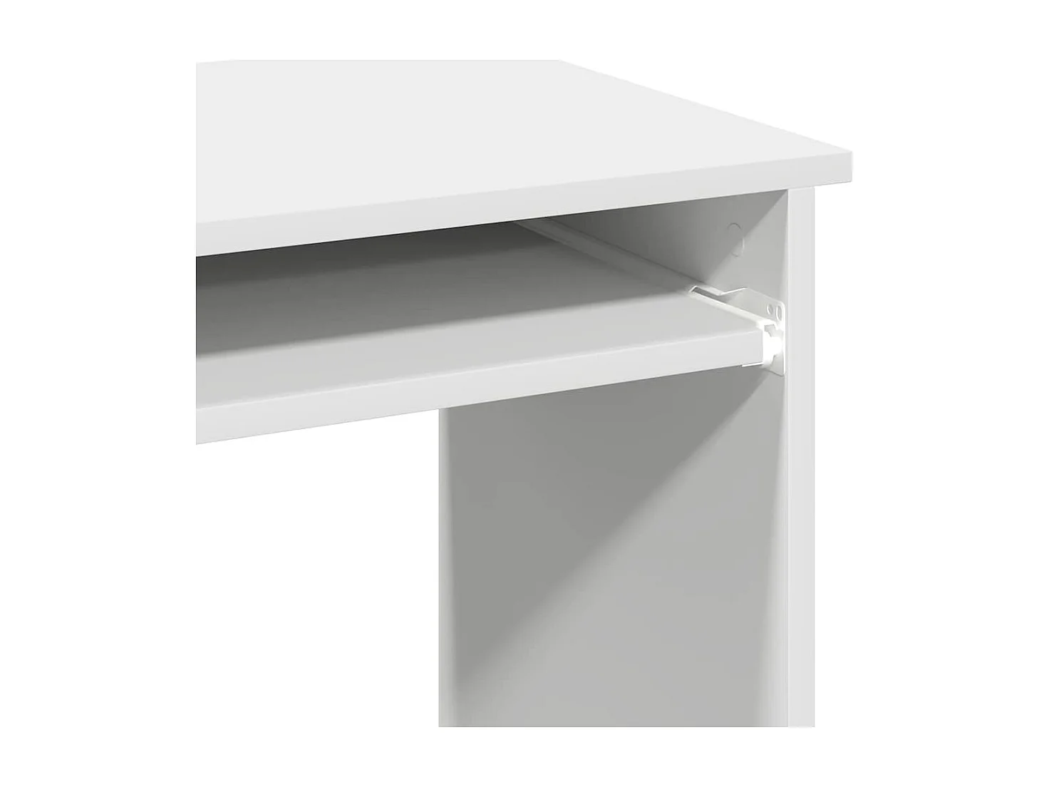 Bureau avec étagères blanc 84x40x78 cm bois d'ingénierie