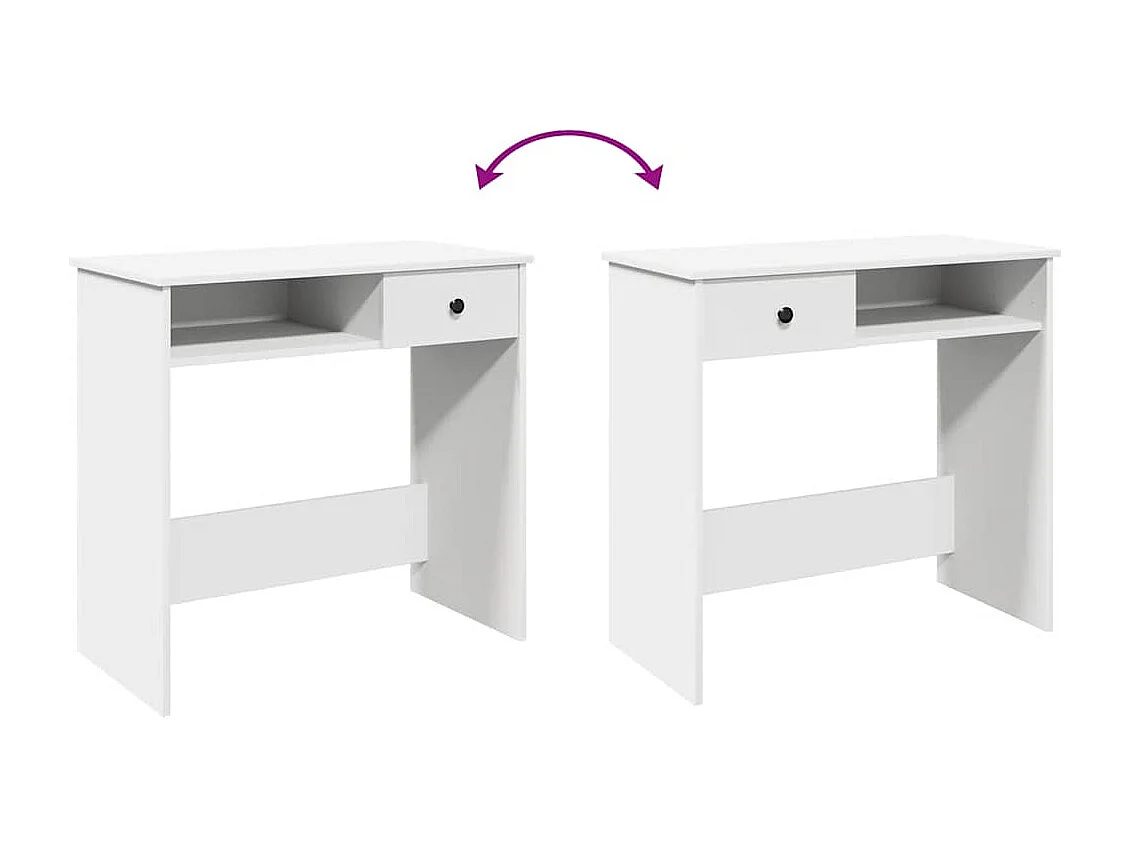 Bureau Blanc 80x40x75 cm Bois d'ingénierie