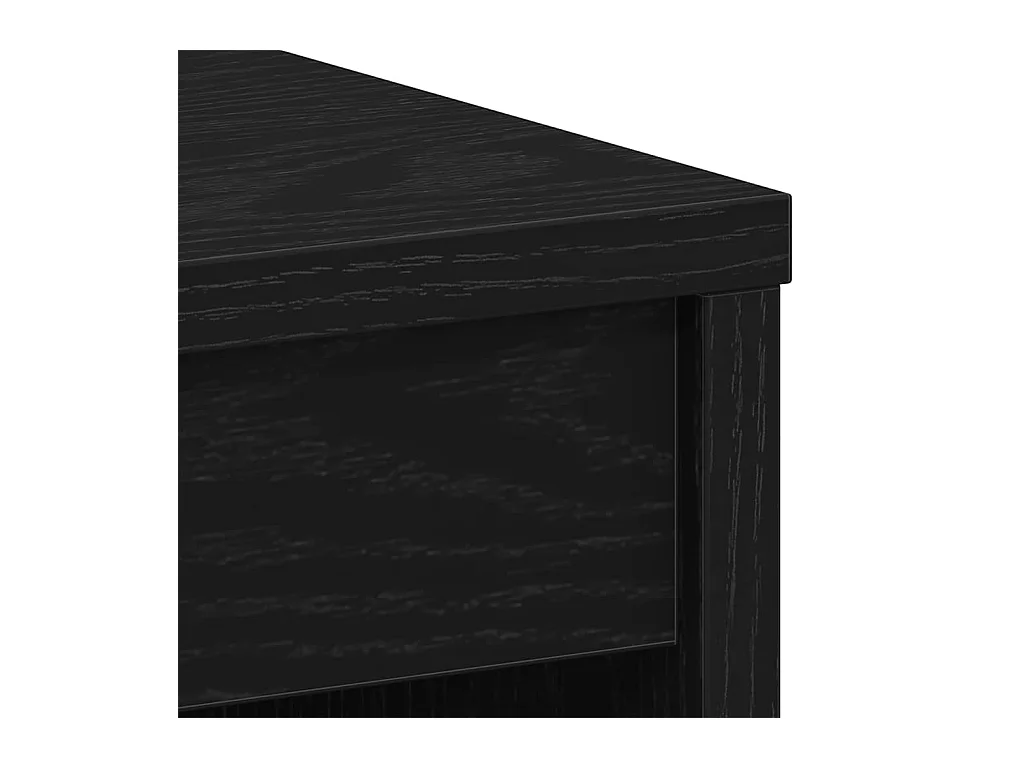Scrivania Rovere Nero 90x40x72 cm in Legno Multistrato