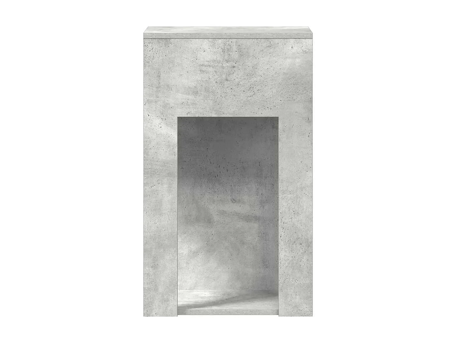 Support de tour d'ordinateur et tiroir gris béton 30x44x74 cm