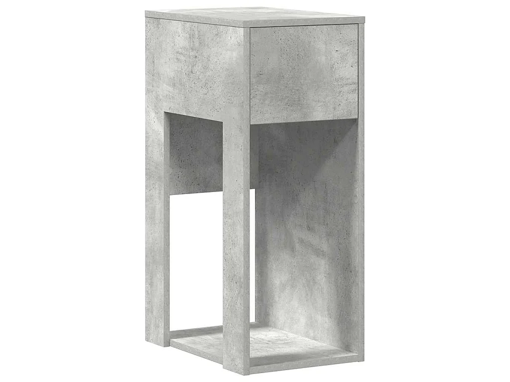 Supporto per Computer a Torre con Cassetto Grigio 30x44x74 cm