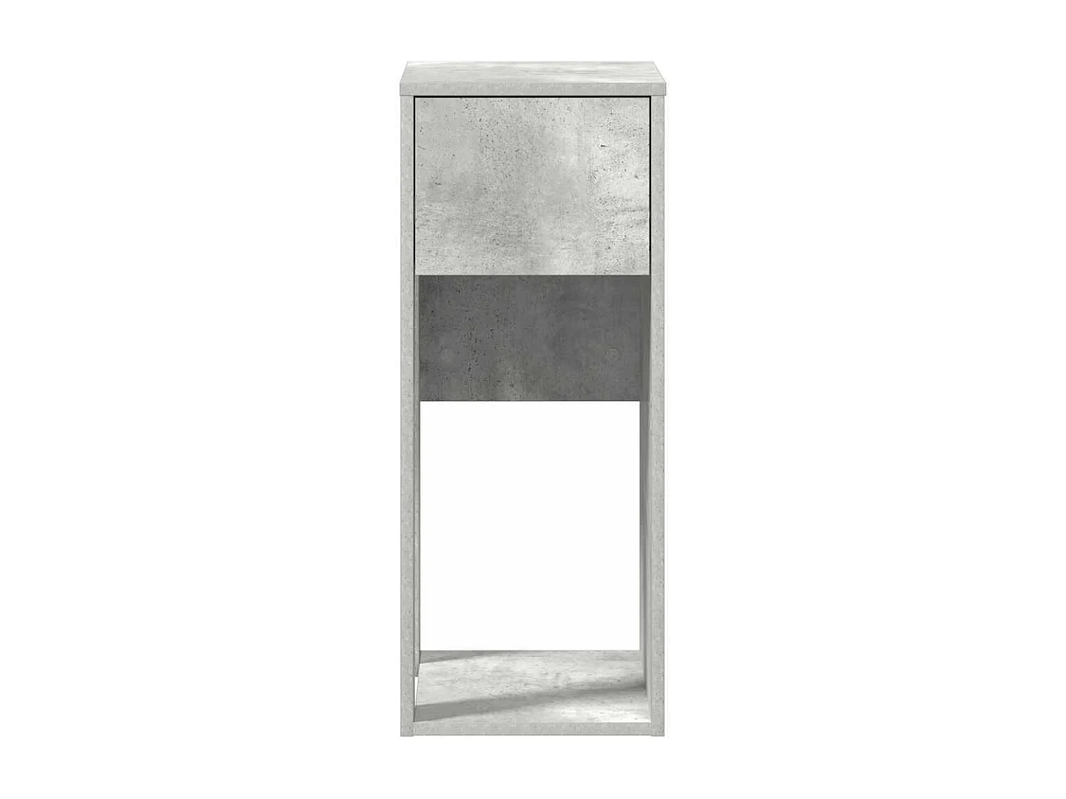 Supporto per Computer a Torre con Cassetto Grigio 30x44x74 cm