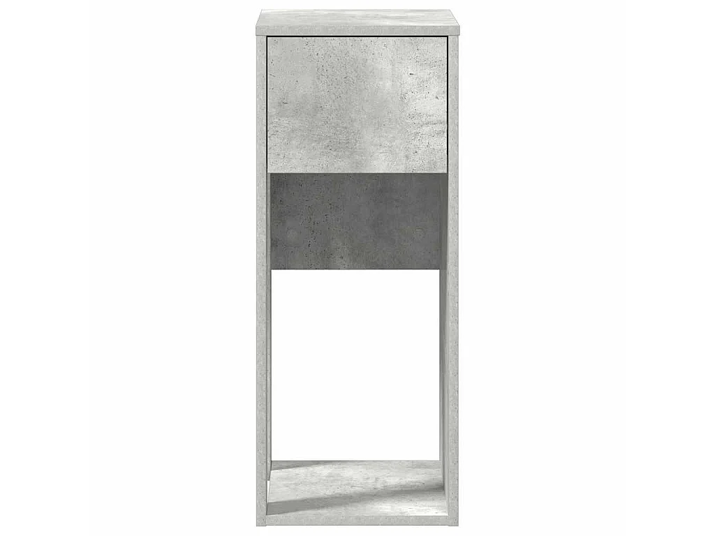 Support de tour d'ordinateur et tiroir gris béton 30x44x74 cm