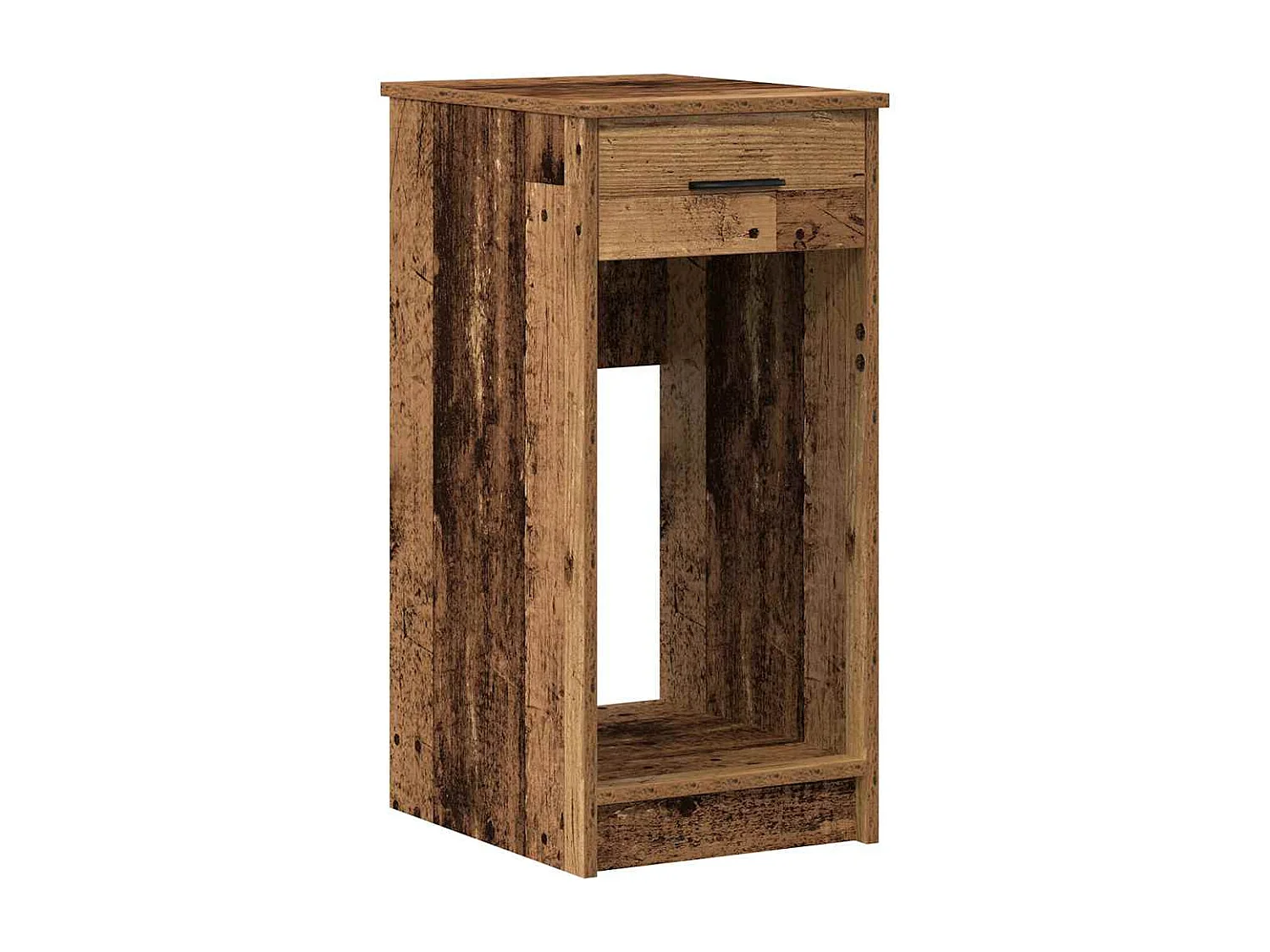 Supporto per Computer a Torre con Cassetto Antico 35x45x77 cm