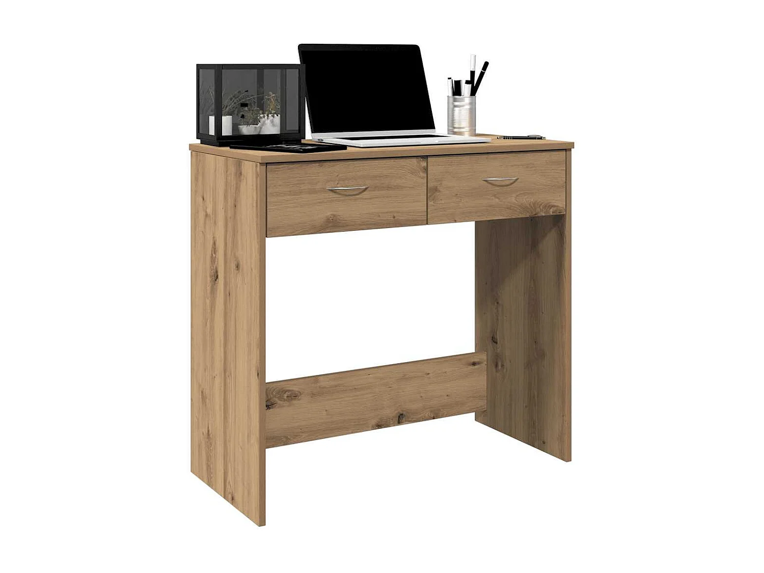 Scrivania Rovere Artigianale 80x40x75 cm in Legno Multistrato