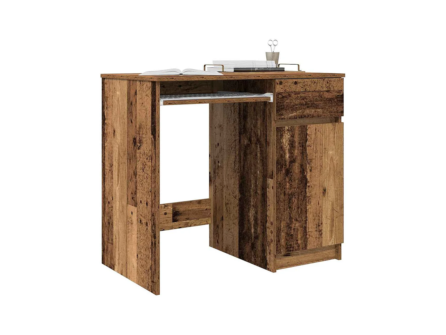 Bureau vieux bois 86x49x76 cm bois d'ingénierie