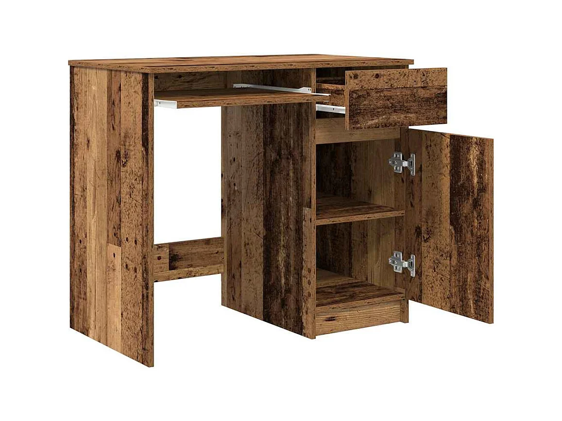 Bureau vieux bois 86x49x76 cm bois d'ingénierie