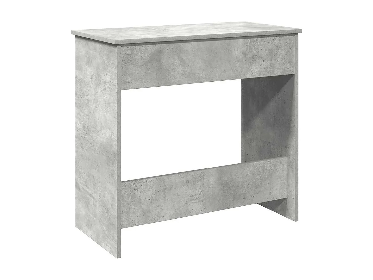 Escritorio de madera contrachapada gris hormigón 80x40x75 cm