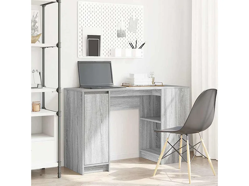 Bureau 120x42x76 cm spaanplaat grijs sonoma