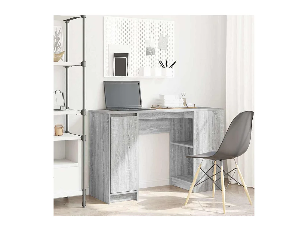 Bureau 120x42x76 cm spaanplaat grijs sonoma