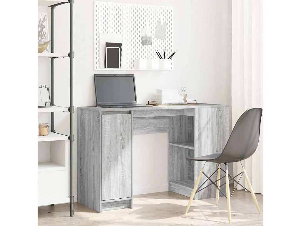 Bureau sonoma gris 120x42x76 cm bois d'ingénierie