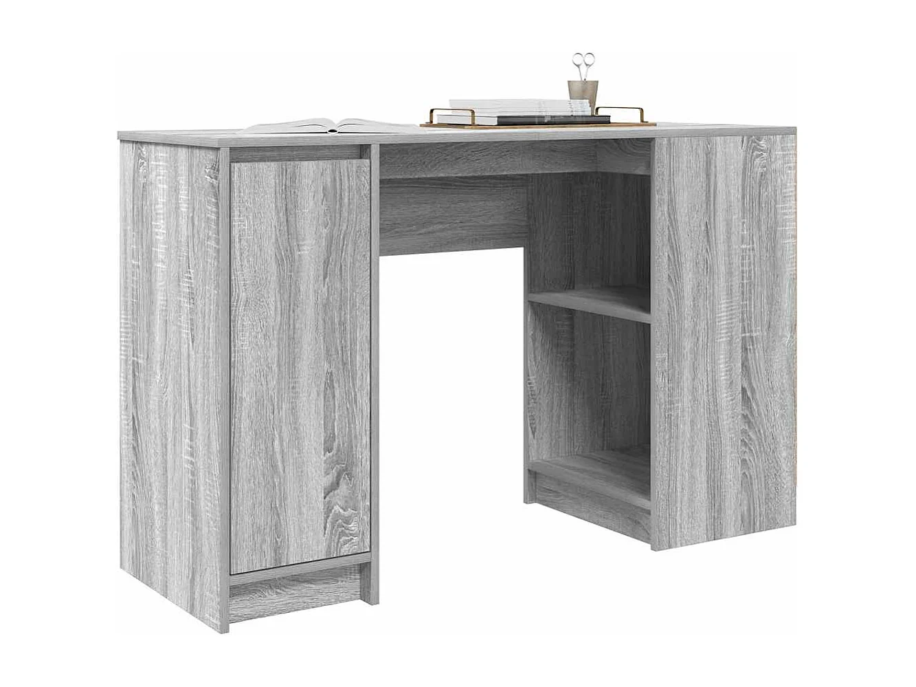 Bureau sonoma gris 120x42x76 cm bois d'ingénierie