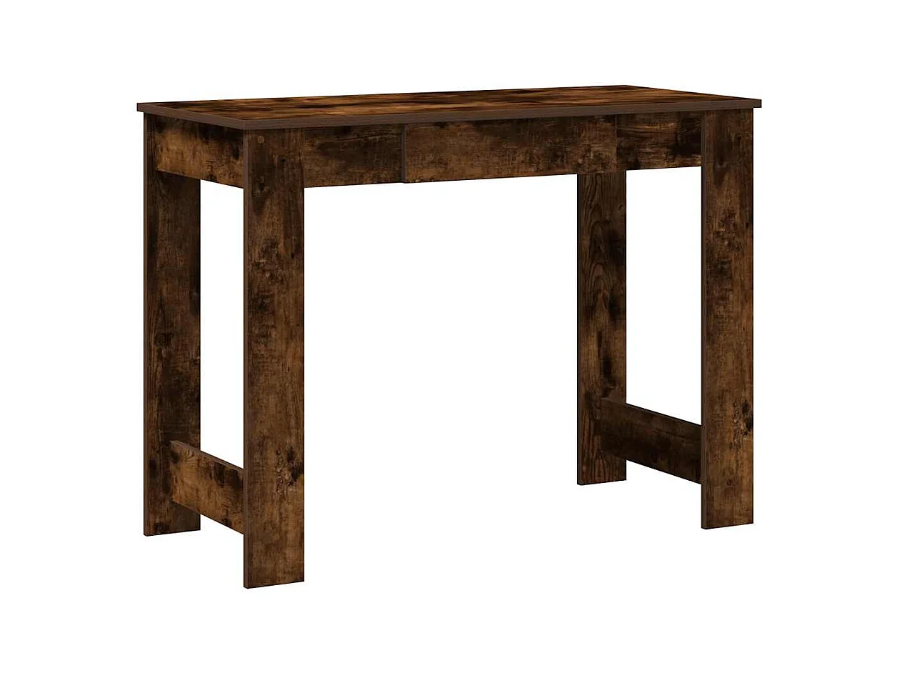 Bureau chêne fumé 100x45x75 cm bois d'ingénierie