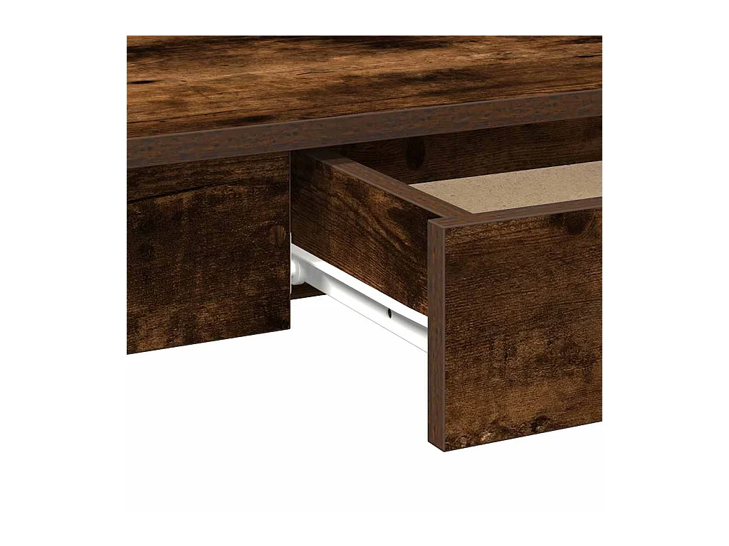 Bureau chêne fumé 100x45x75 cm bois d'ingénierie