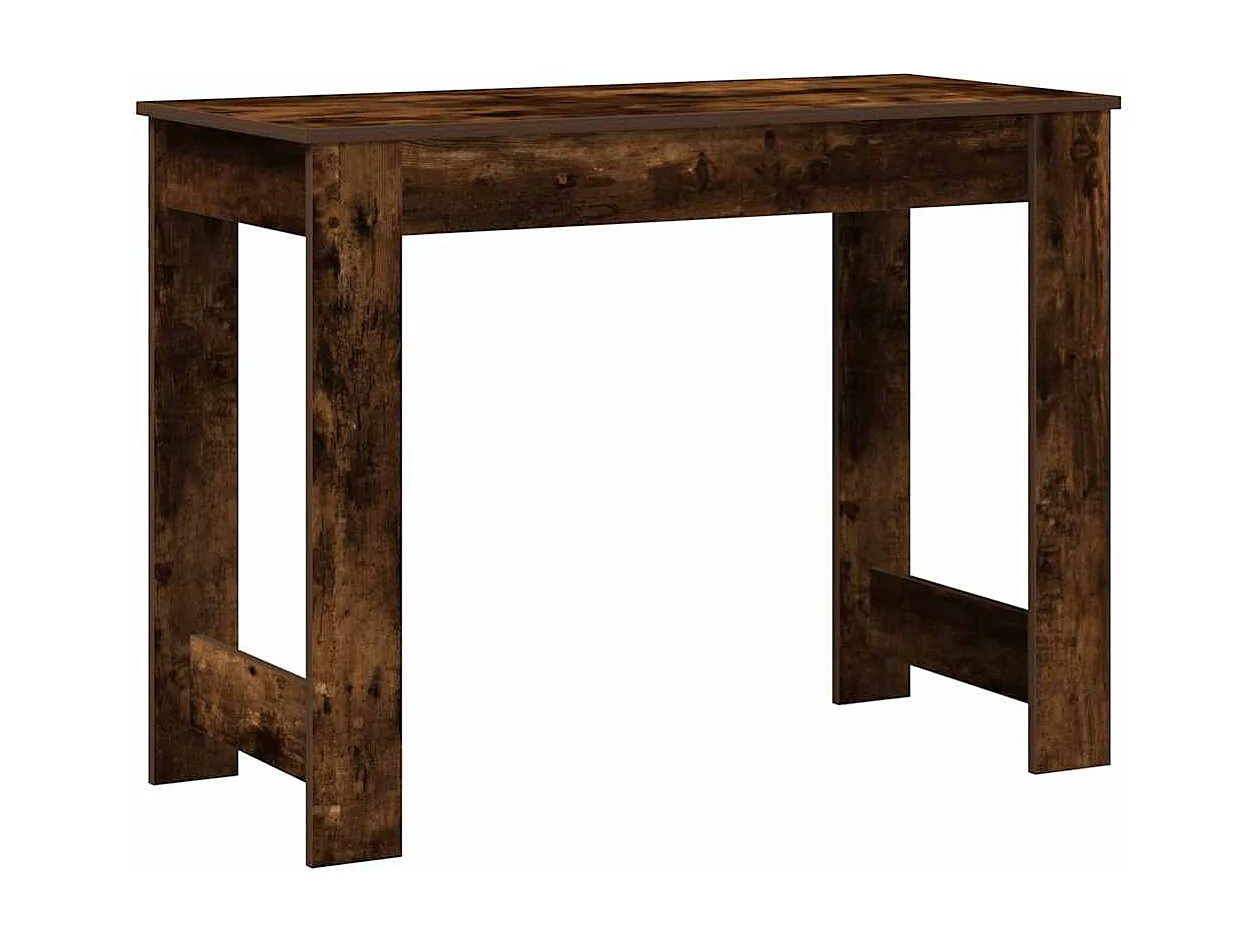 Bureau chêne fumé 100x45x75 cm bois d'ingénierie