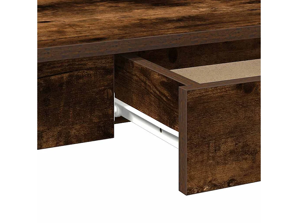 Bureau chêne fumé 100x45x75 cm bois d'ingénierie
