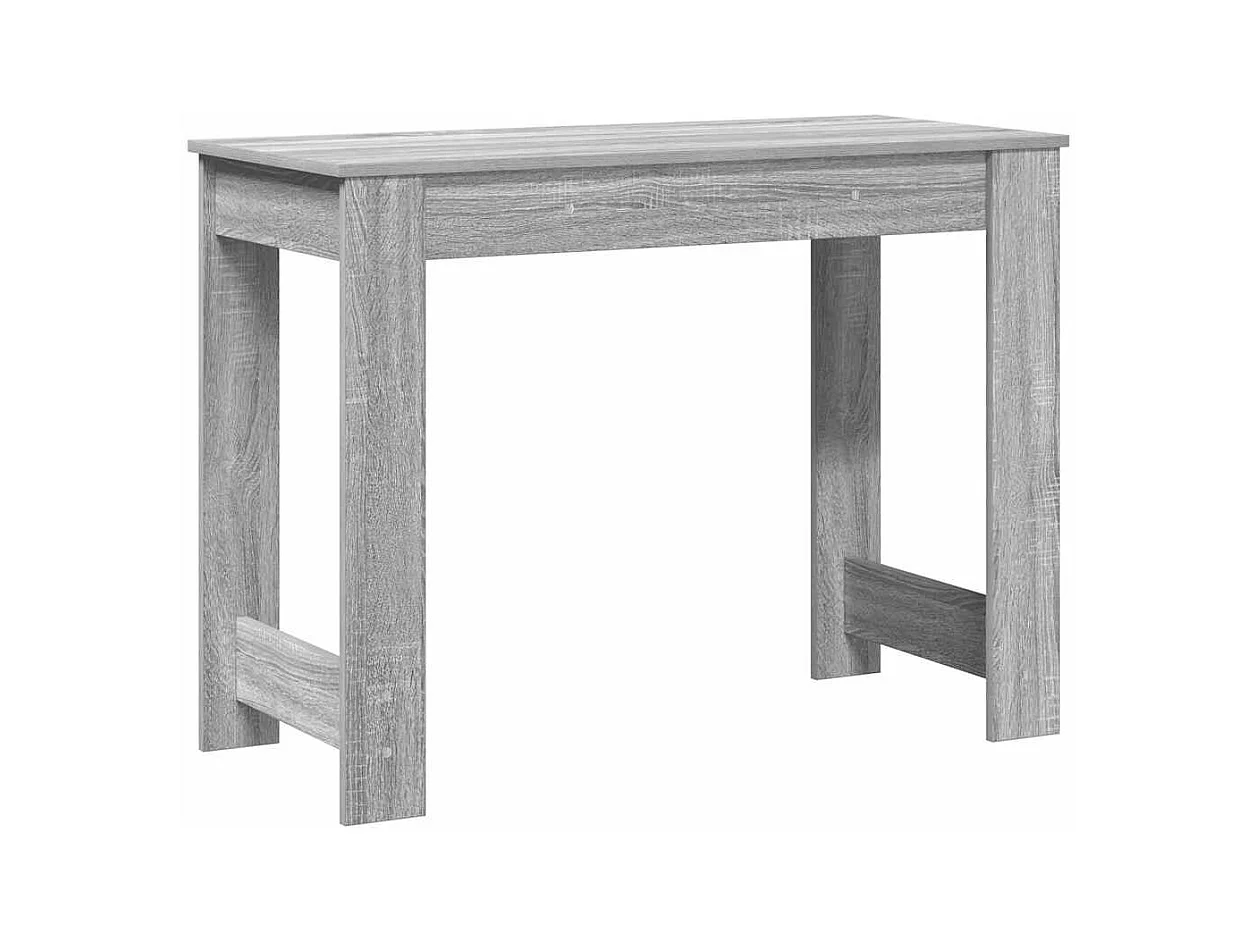 Escritorio de madera contrachapada gris sonoma 100x45x75 cm