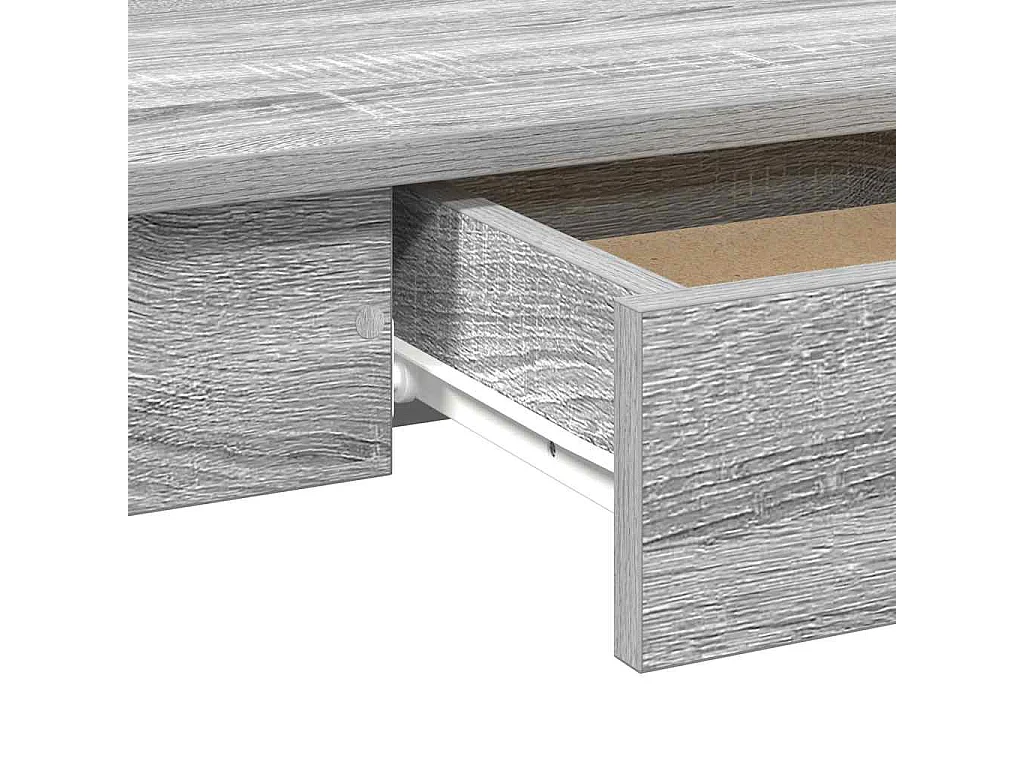 Bureau sonoma gris 100x45x75 cm bois d'ingénierie