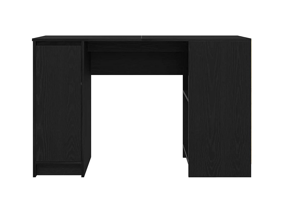 Bureau 120x42x76 cm spaanplaat zwart eikenkleurig