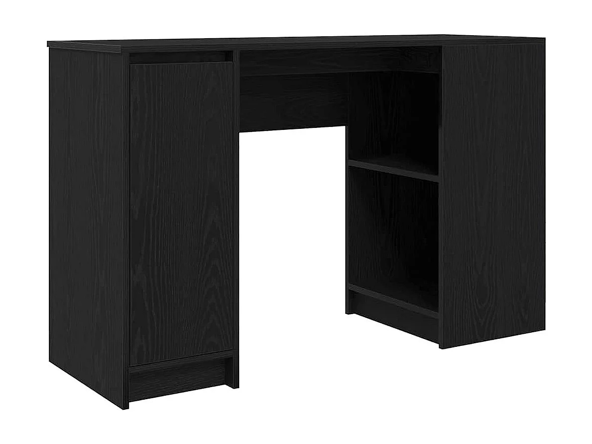 Bureau 120x42x76 cm spaanplaat zwart eikenkleurig