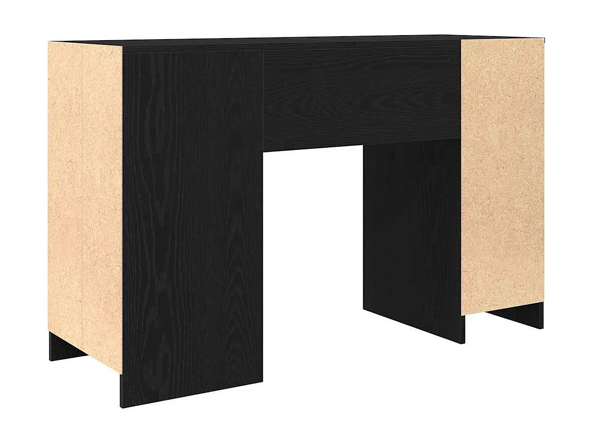 Bureau 120x42x76 cm spaanplaat zwart eikenkleurig