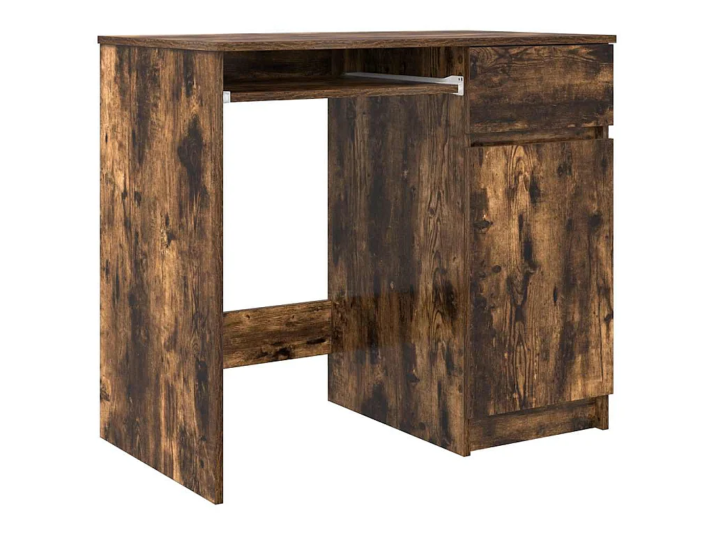 Bureau chêne fumé 86x49x76 cm bois d'ingénierie