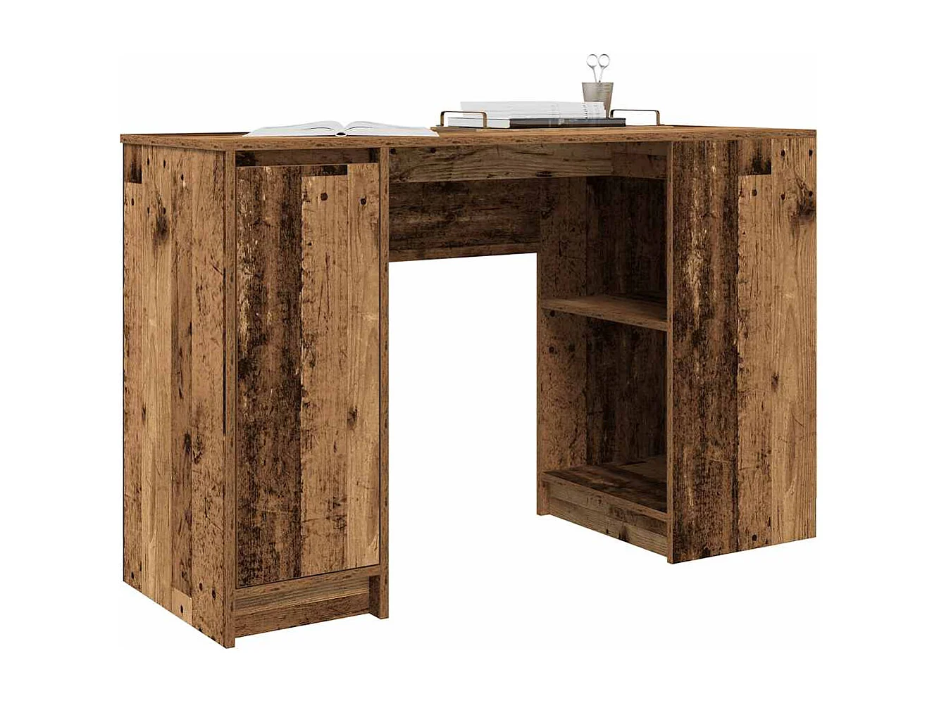 Bureau vieux bois 120x42x76 cm bois d'ingénierie