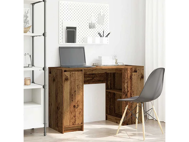 Bureau 120x42x76 cm spaanplaat oud hout