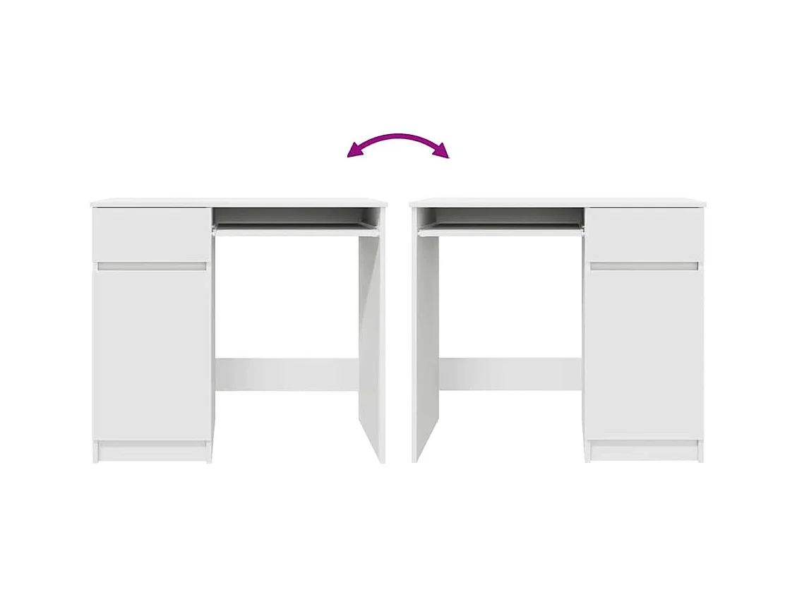 Bureau 86x49x76 cm spaanplaat wit