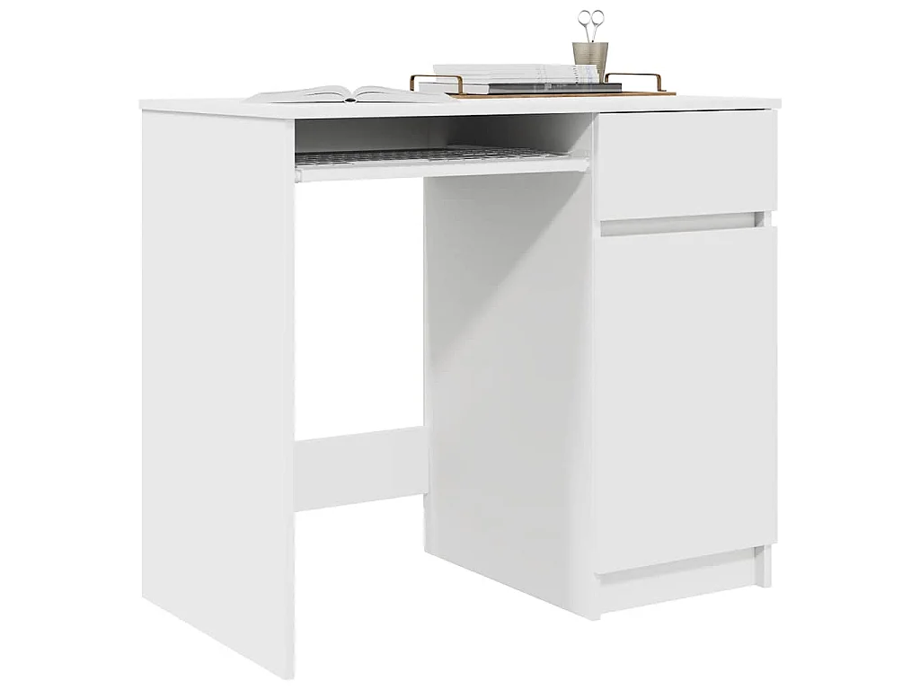Schreibtisch Weiß 86x49x76 cm Holzwerkstoff