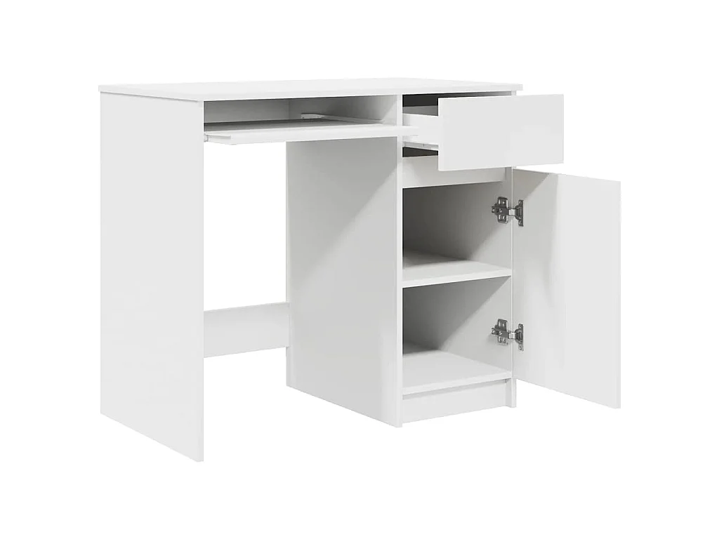 Schreibtisch Weiß 86x49x76 cm Holzwerkstoff