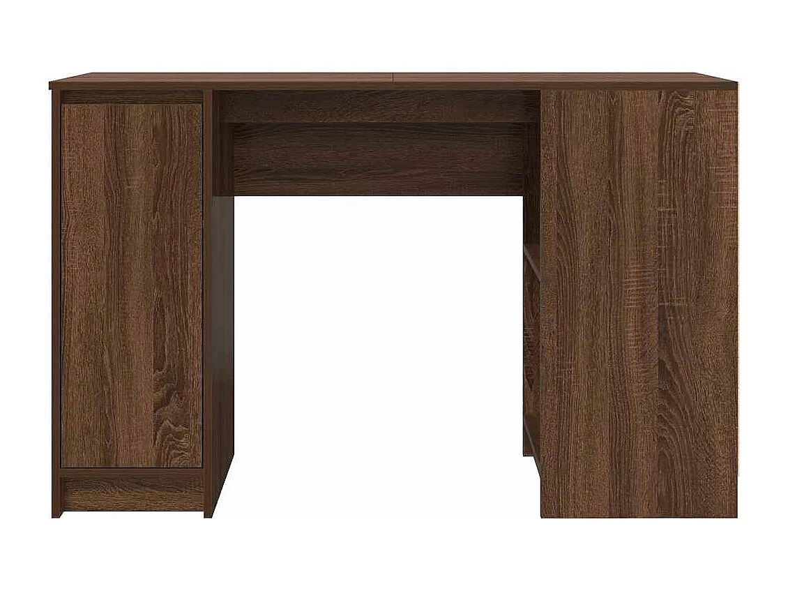 Bureau chêne marron 120x42x76 cm bois d'ingénierie