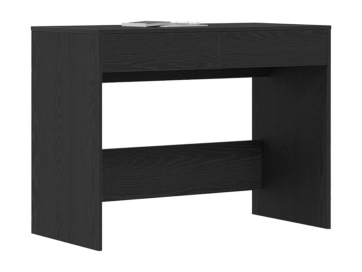 Scrivania Rovere Nero 101x50x76,5 cm in Legno Multistrato