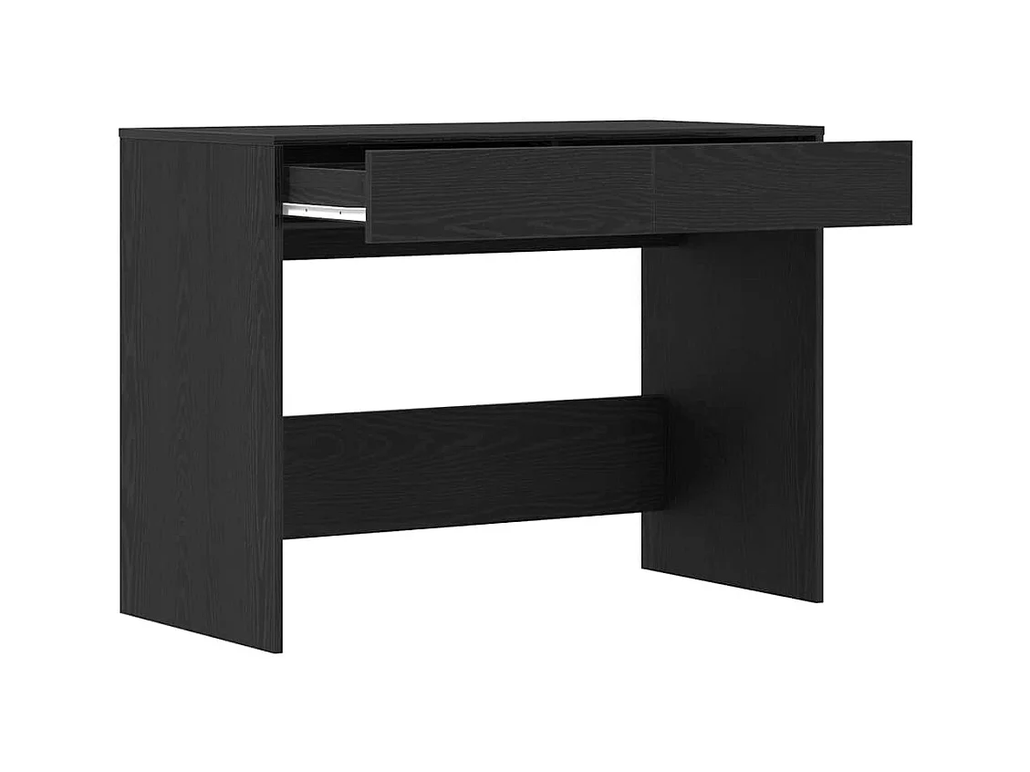 Bureau chêne noir 101x50x76,5 cm Bois d'ingénierie