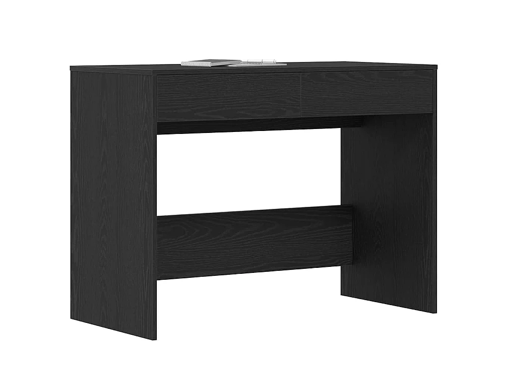Bureau 101x50x76,5 cm spaanplaat zwart eikenkleurig