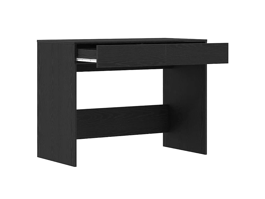 Bureau 101x50x76,5 cm spaanplaat zwart eikenkleurig