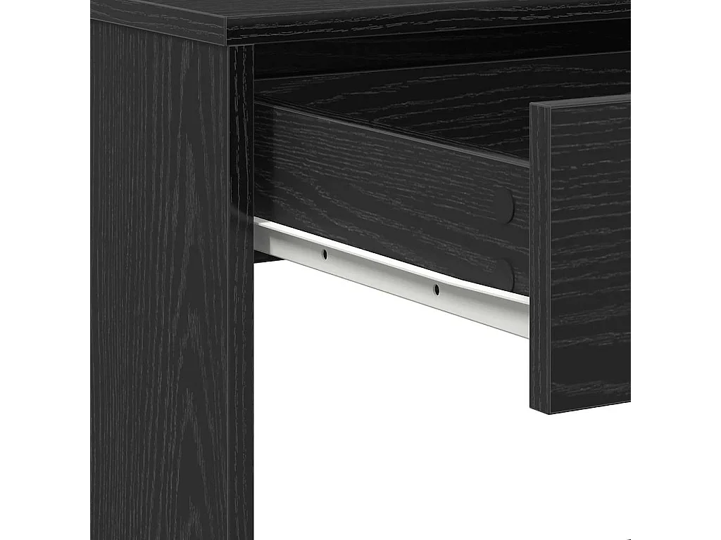 Bureau 101x50x76,5 cm spaanplaat zwart eikenkleurig
