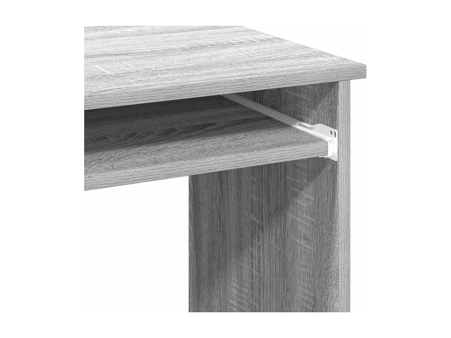 Bureau avec étagères sonoma gris 84x40x78 cm bois d'ingénierie