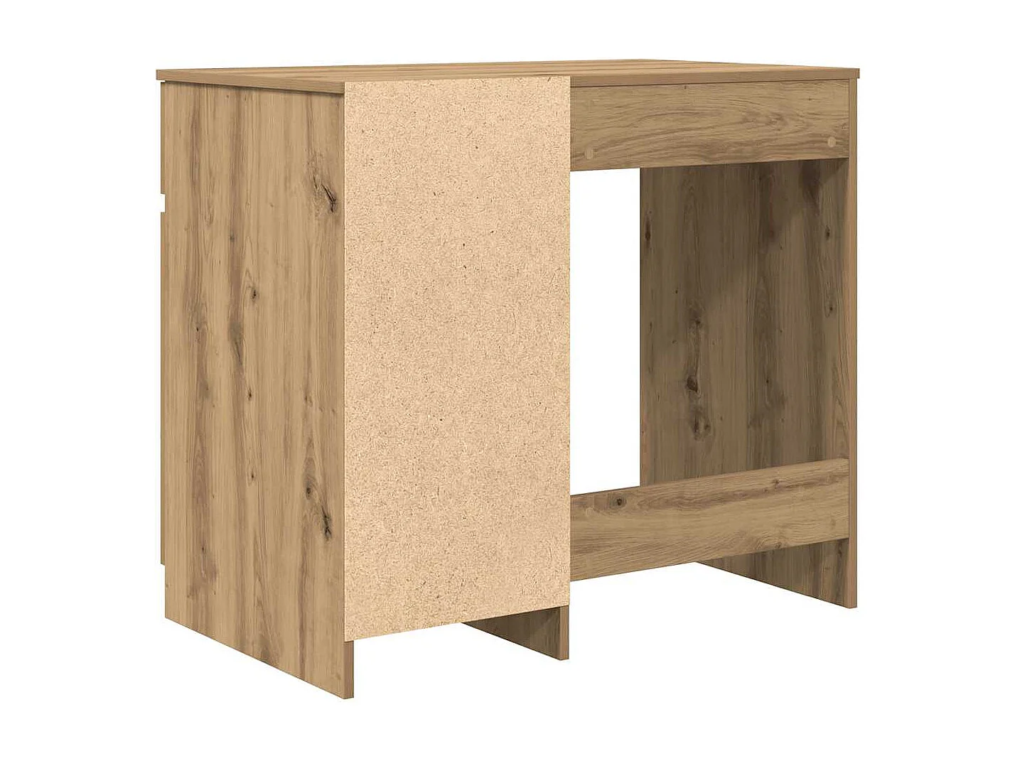 Bureau chêne artisanal 86x49x76 cm bois d'ingénierie