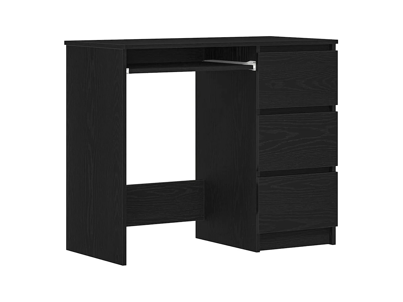 Bureau chêne noir 90x45x76 cm bois d'ingénierie