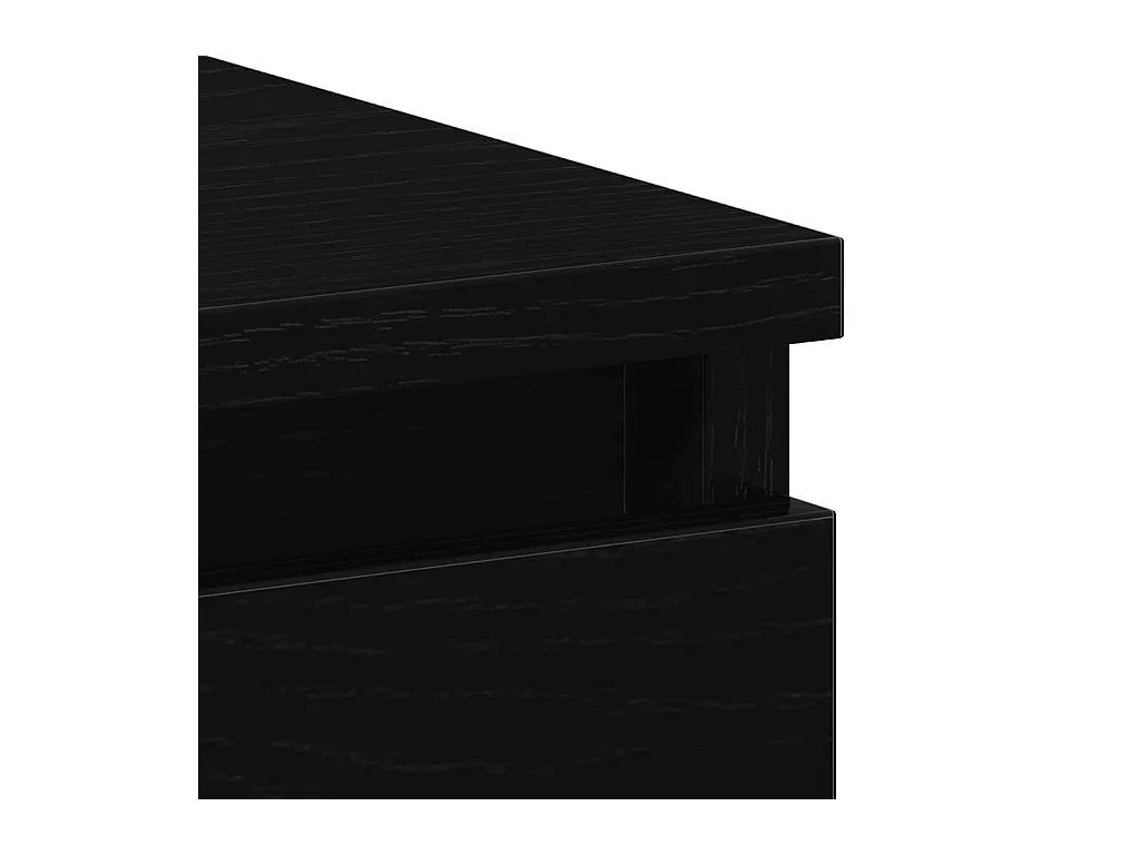 Bureau chêne noir 90x45x76 cm bois d'ingénierie