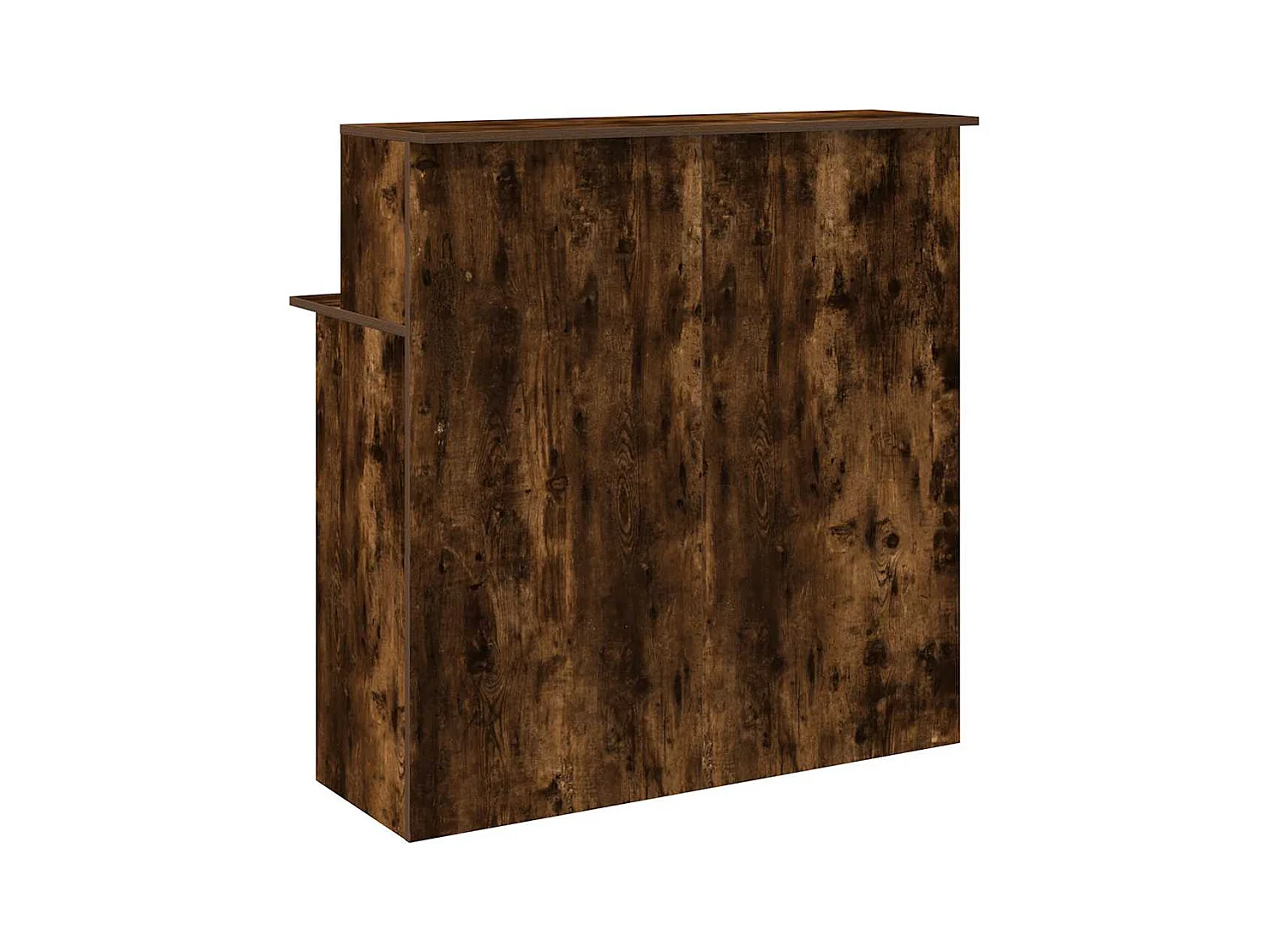 Bureau de réception chêne fumé 100x50x103,5cm bois d'ingénierie