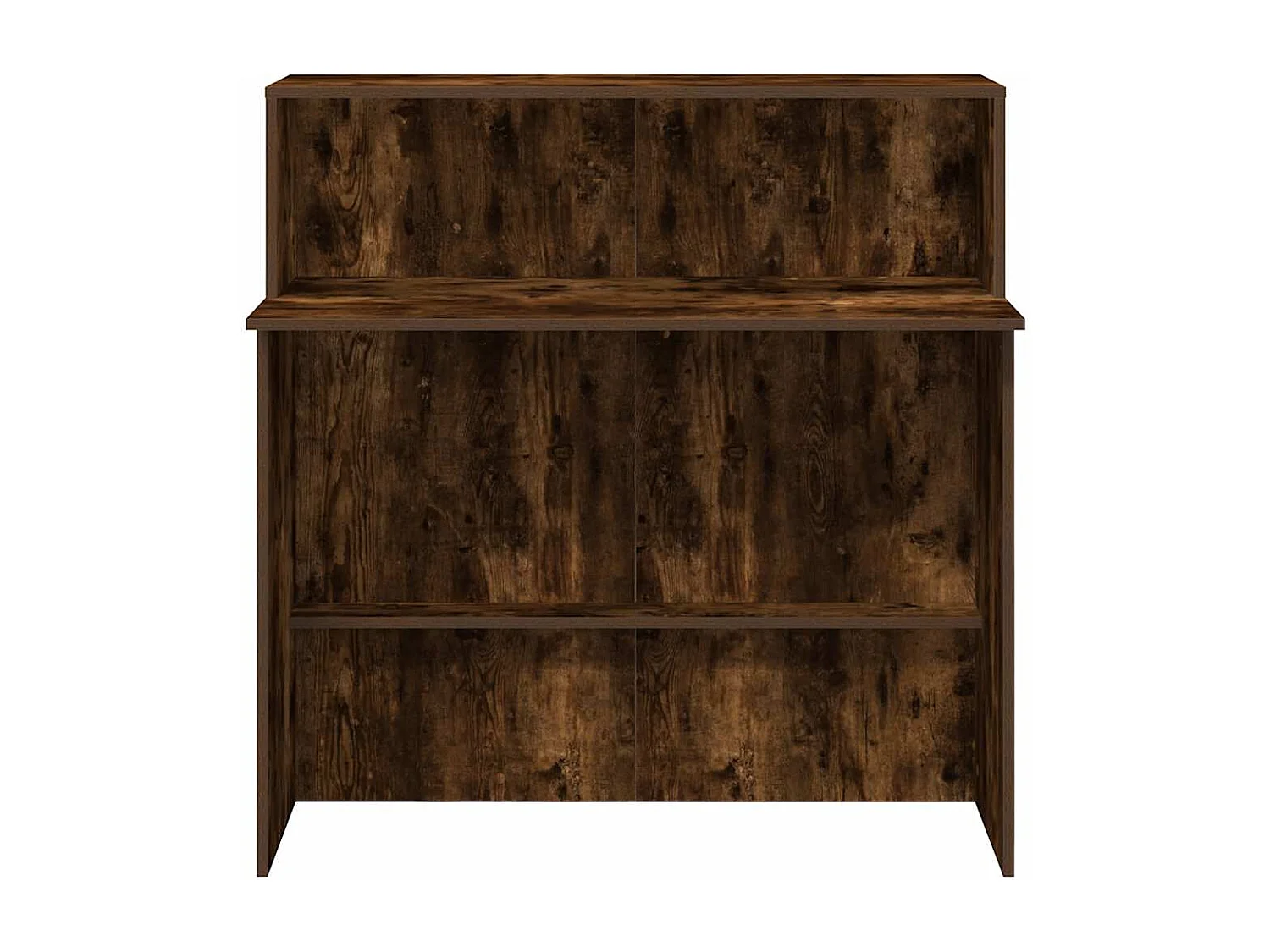 Bureau de réception chêne fumé 100x50x103,5cm bois d'ingénierie